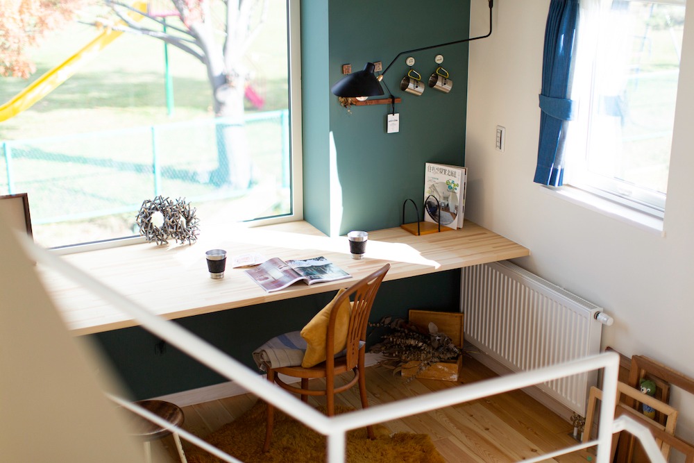 スキップフロアが心地よい、4人家族の理想的な家